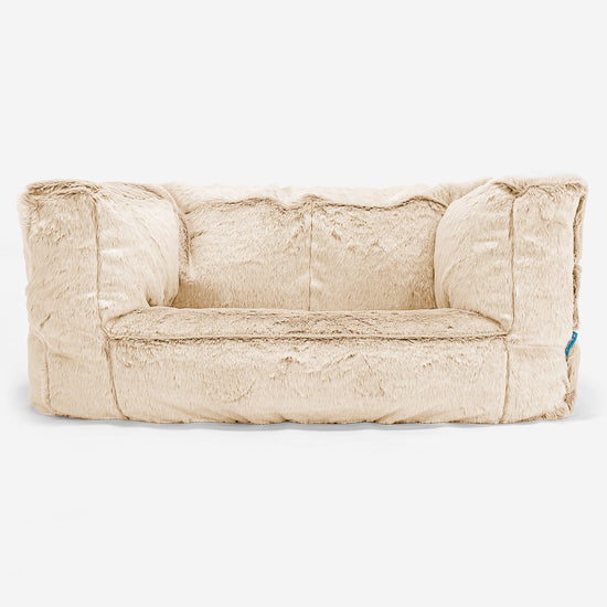 Albert Barnesofa-saccosekk 2-6 år - Kanin-fuskepels Hvit 01