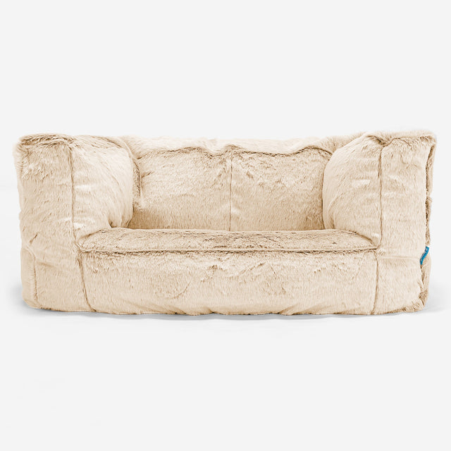 Albert Barnesofa-saccosekk 2-6 år - Kanin-fuskepels Hvit 01