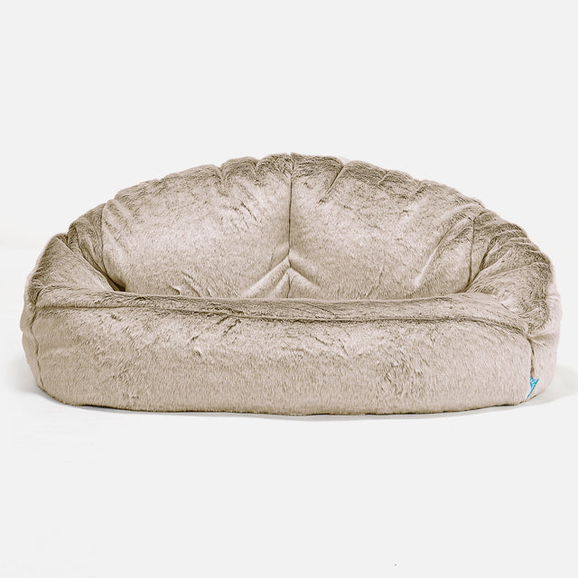 Bubble Sofa-saccosekk for Barn 2-6 år - Kanin-fuskepels Gyllenbrun 01