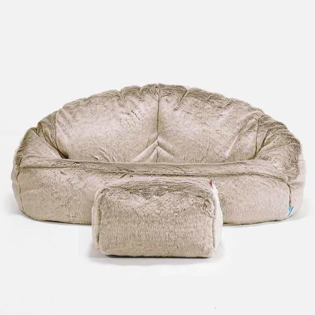 Bubble Sofa-saccosekk for Barn 2-6 år - Kanin-fuskepels Gyllenbrun 02