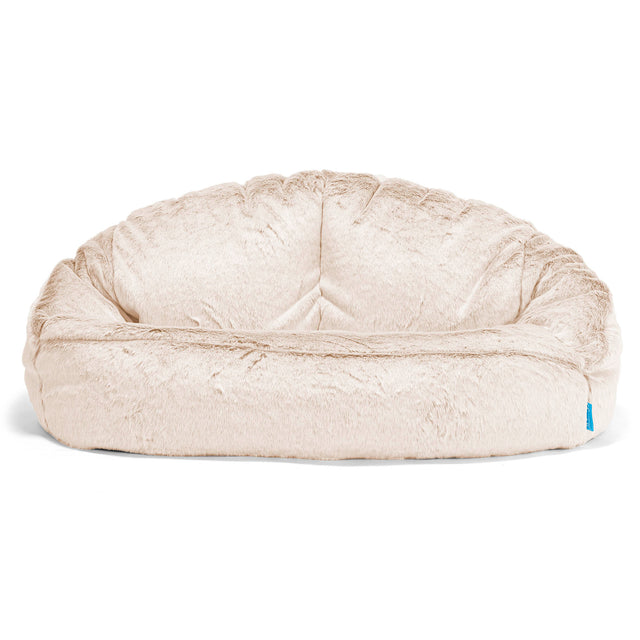 Bubble Sofa-saccosekk for Barn 2-6 år - Kanin-fuskepels Hvit 01