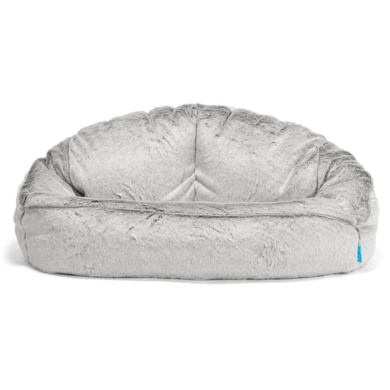Bubble Sofa-saccosekk for Barn 2-6 år - Kanin-fuskepels Lysegrå 01