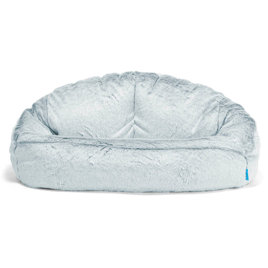 Bubble Sofa-saccosekk for Barn 2-6 år - Kanin-fuskepels Støvete Blå 01