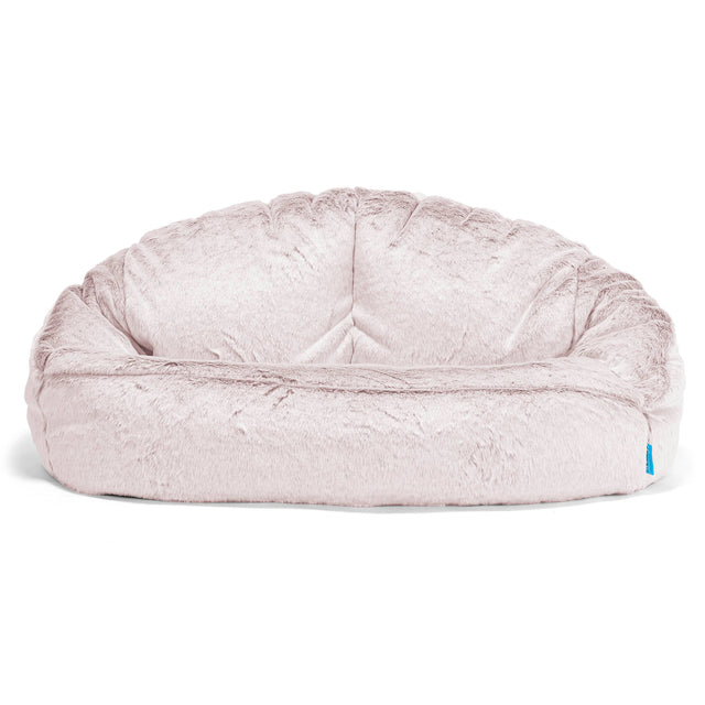 Bubble Sofa-saccosekk for Barn 2-6 år - Kanin-fuskepels Støvete Rosa 01