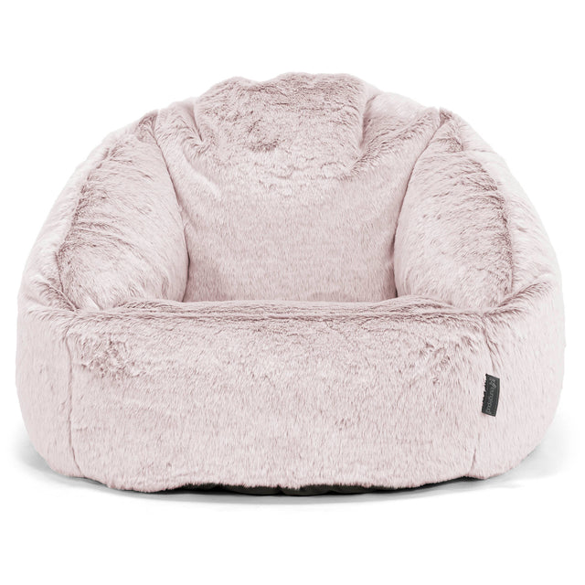 Bubble Saccosekk-stol - Kanin-fuskepels Støvete Rosa 01