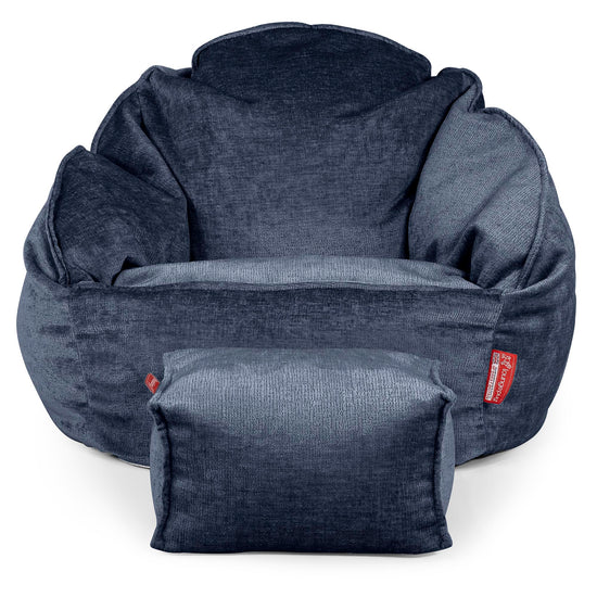 Bubble Saccosekk-stol - Chenille Marineblå 02