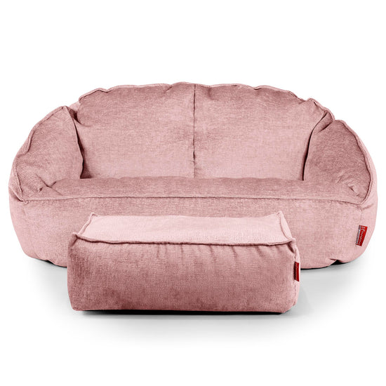 Bubble Sofa-saccosekk - Chenille Rosa 02