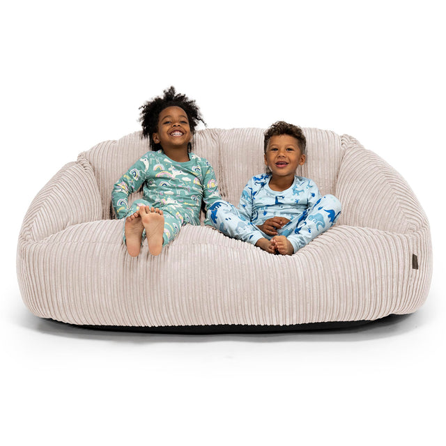 Bubble Stor Sofa-saccosekk for Barn 3-14 år - Kordfløyel Elfenben 01