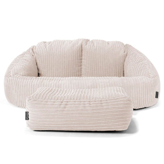 Bubble Stor Sofa-saccosekk for Barn 3-14 år - Kordfløyel Elfenben 02