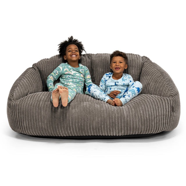 Bubble Stor Sofa-saccosekk for Barn 3-14 år - Kordfløyel Grafitt 01