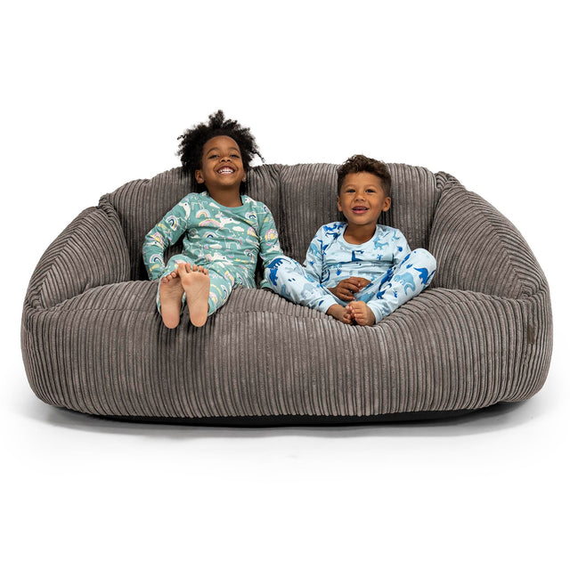 Bubble Stor Sofa-saccosekk for Barn 3-14 år - Kordfløyel Grafitt 01
