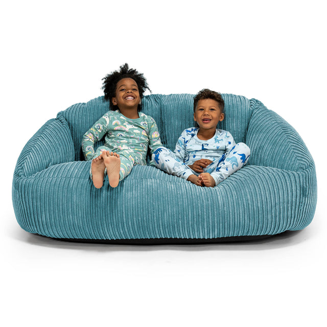 Bubble Stor Sofa-saccosekk for Barn 3-14 år - Kordfløyel Turkis 01