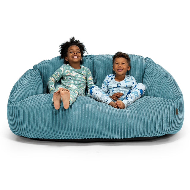 Bubble Stor Sofa-saccosekk for Barn 3-14 år - Kordfløyel Turkis 01