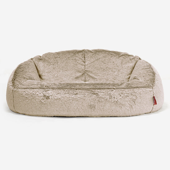 Bubble Sofa-saccosekk - Kanin-fuskepels Gyllenbrun 01