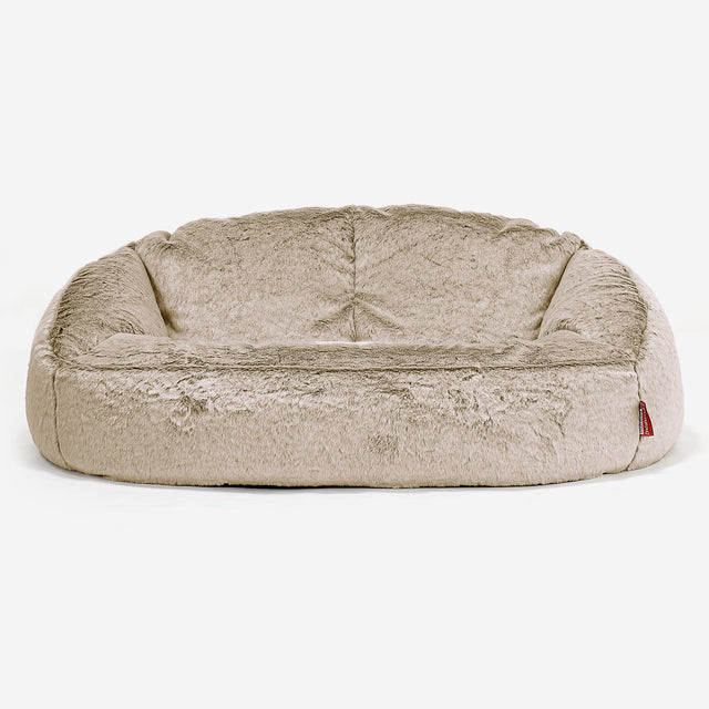 Bubble Sofa-saccosekk - Kanin-fuskepels Gyllenbrun 01