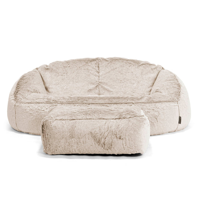Bubble Sofa-saccosekk - Kanin-fuskepels Gyllenbrun 02