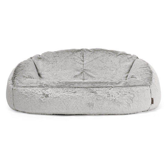 Bubble Sofa-saccosekk - Kanin-fuskepels Lysegrå 01