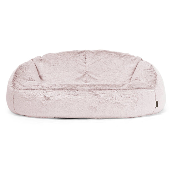 Bubble Sofa-saccosekk - Kanin-fuskepels Støvete Rosa 01