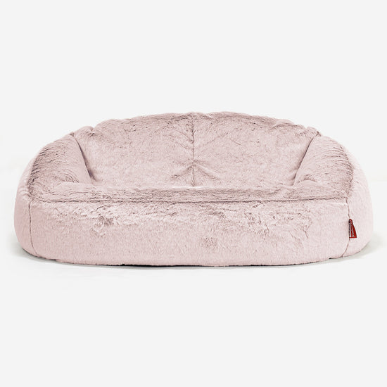 Bubble Sofa-saccosekk - Kanin-fuskepels Støvete Rosa 01