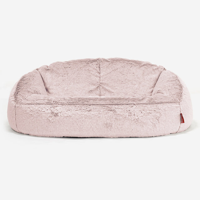 Bubble Sofa-saccosekk - Kanin-fuskepels Støvete Rosa 01