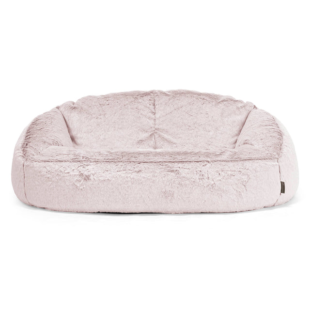 Bubble Sofa-saccosekk - Kanin-fuskepels Støvete Rosa 01