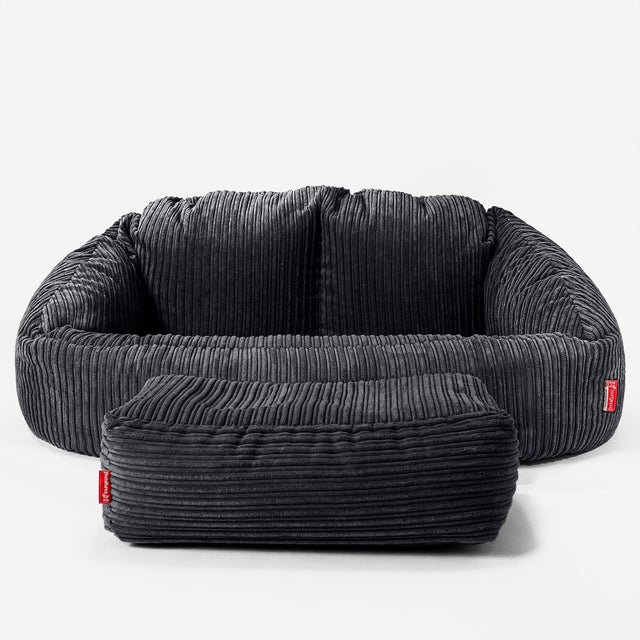 Bubble Sofa-saccosekk - Kordfløyel Svart 02