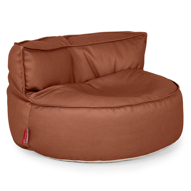 Chloe Saccosekk Sofa - Vegansk Skinn Kastanjebrun 01