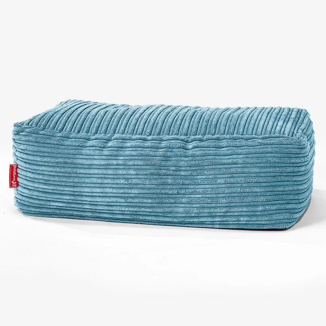 CloudSac 100 Memory Foam Fotskammel - Kordfløyel Turkis 01