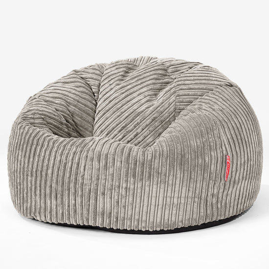 CloudSac 200 Barn Memory Foam Stor Sakkosekk 2-12 år - Kordfløyel Mink 01