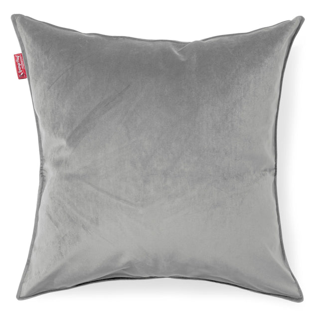 Ekstra Stor Putetrekk 70 x 70cm - Fløyel Sølv 01