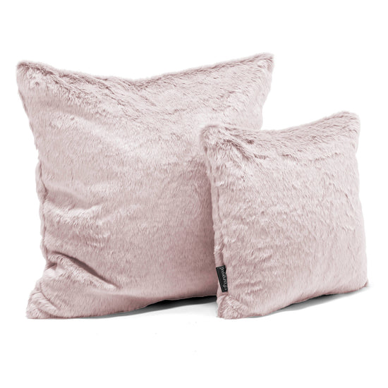 Ekstra Stor Putetrekk 70 x 70cm - Kanin-fuskepels Støvete Rosa 02