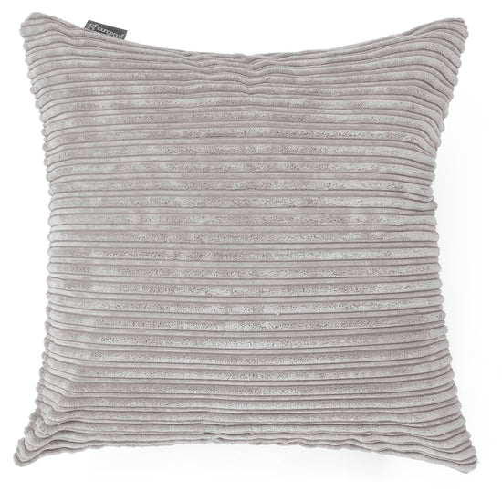 Ekstra Stor Putetrekk 70 x 70cm - Kordfløyel Aluminium Sølv 01