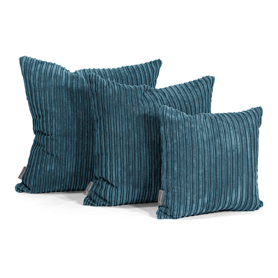 Ekstra Stor Putetrekk 70 x 70cm - Kordfløyel Marineblå 02