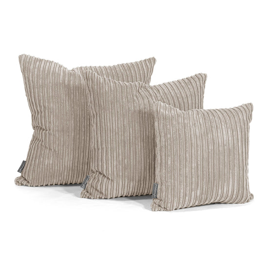 Ekstra Stor Putetrekk 70 x 70cm - Kordfløyel Mink 02