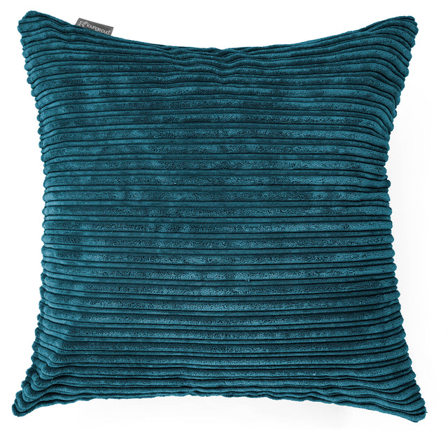 Ekstra Stor Putetrekk 70 x 70cm - Kordfløyel Mørketurkis 01