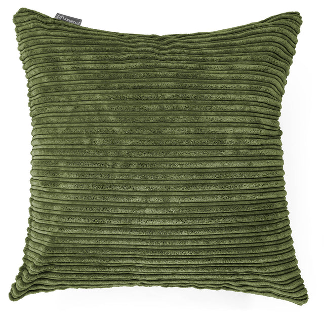 Ekstra Stor Putetrekk 70 x 70cm - Kordfløyel Skoggrønn 01