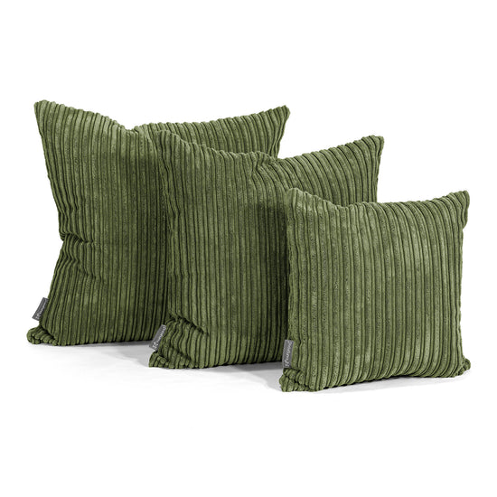 Ekstra Stor Putetrekk 70 x 70cm - Kordfløyel Skoggrønn 02
