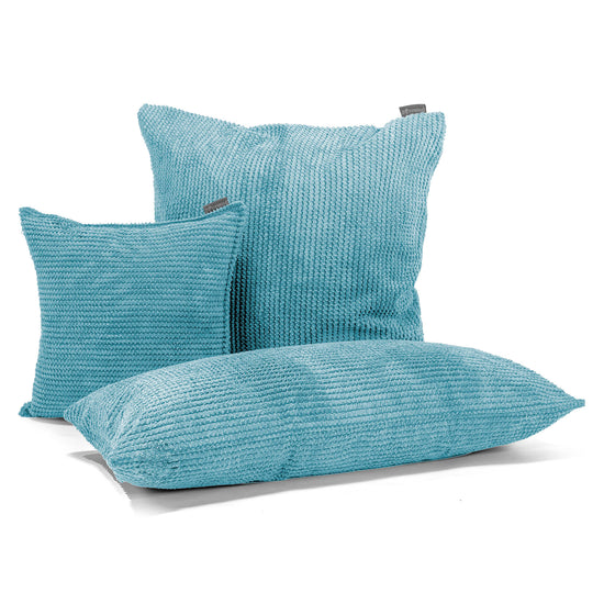Ekstra Stor Putetrekk 70 x 70cm - Pom-pom Turkis 04