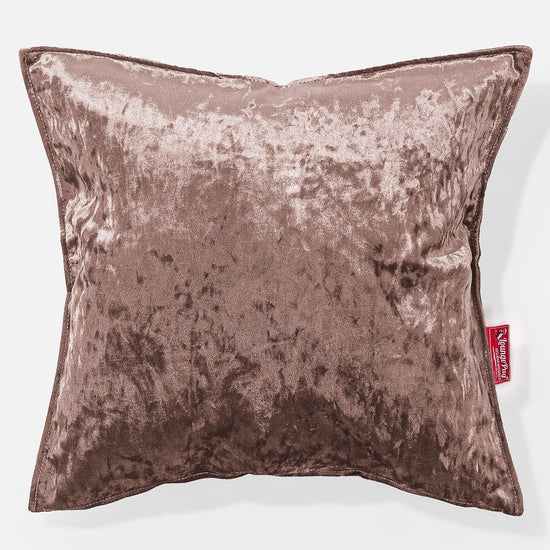 Ekstra Stor Putetrekk 70 x 70cm - Vintage Fløyel Trøffel 01