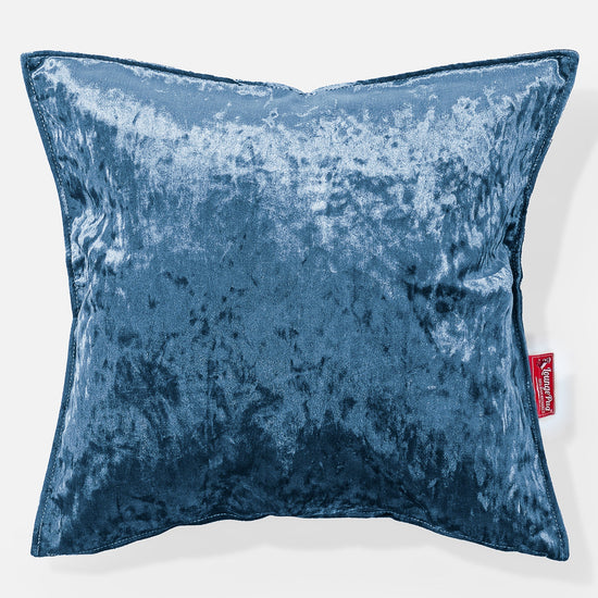 Ekstra Stor Putetrekk 70 x 70cm - Vintage Fløyel Turkis 01