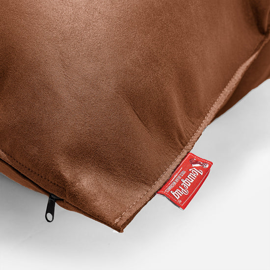 Ekstra Stor Putetrekk 70 x 70cm - Vintage Skinn Britisk Brun 02