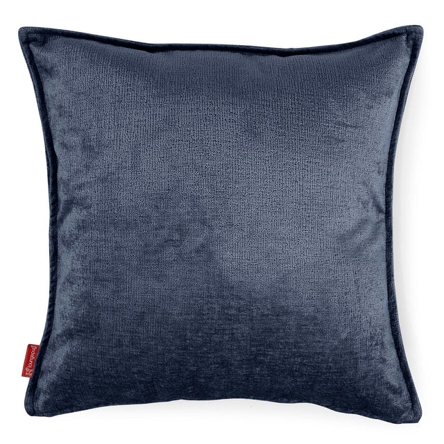 Ekstra Stor Putetrekk 70 x 70cm - Chenille Marineblå 01