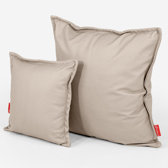 Ekstra Stor Putetrekk 70 x 70cm - Vegansk Skinn Elfenben 02