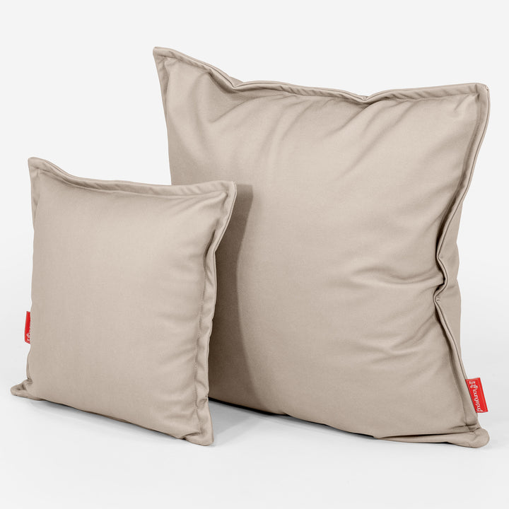 Ekstra Stor Putetrekk 70 x 70cm - Vegansk Skinn Elfenben 02