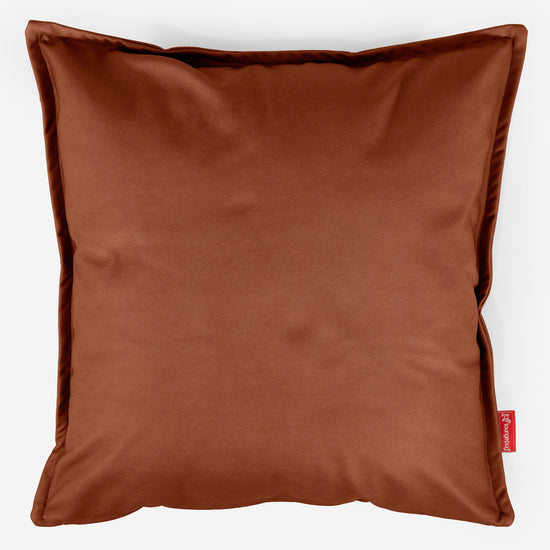 Ekstra Stor Putetrekk 70 x 70cm - Vegansk Skinn Kastanjebrun 01