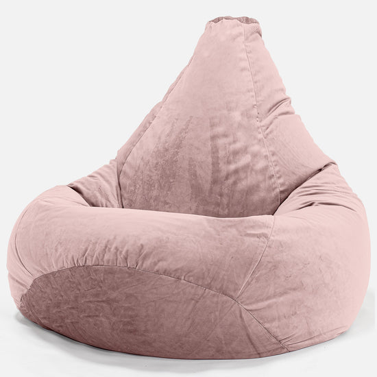 Hvilestol Saccosekk - Fløyel Rosa 02