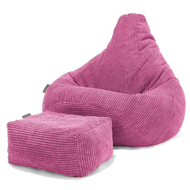 Hvilestol Saccosekk - Pom-pom Rosa 01