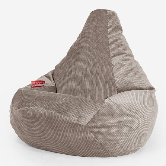 Hvilestol Saccosekk - Smalstripet Cord Mink 02