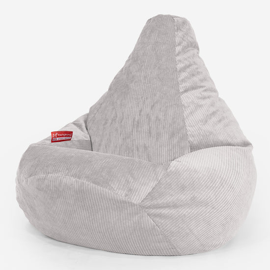 Hvilestol Saccosekk - Smalstripet Cord Stein 02