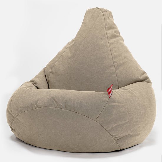 Hvilestol Saccosekk - Steinvasket Denim Khaki 02